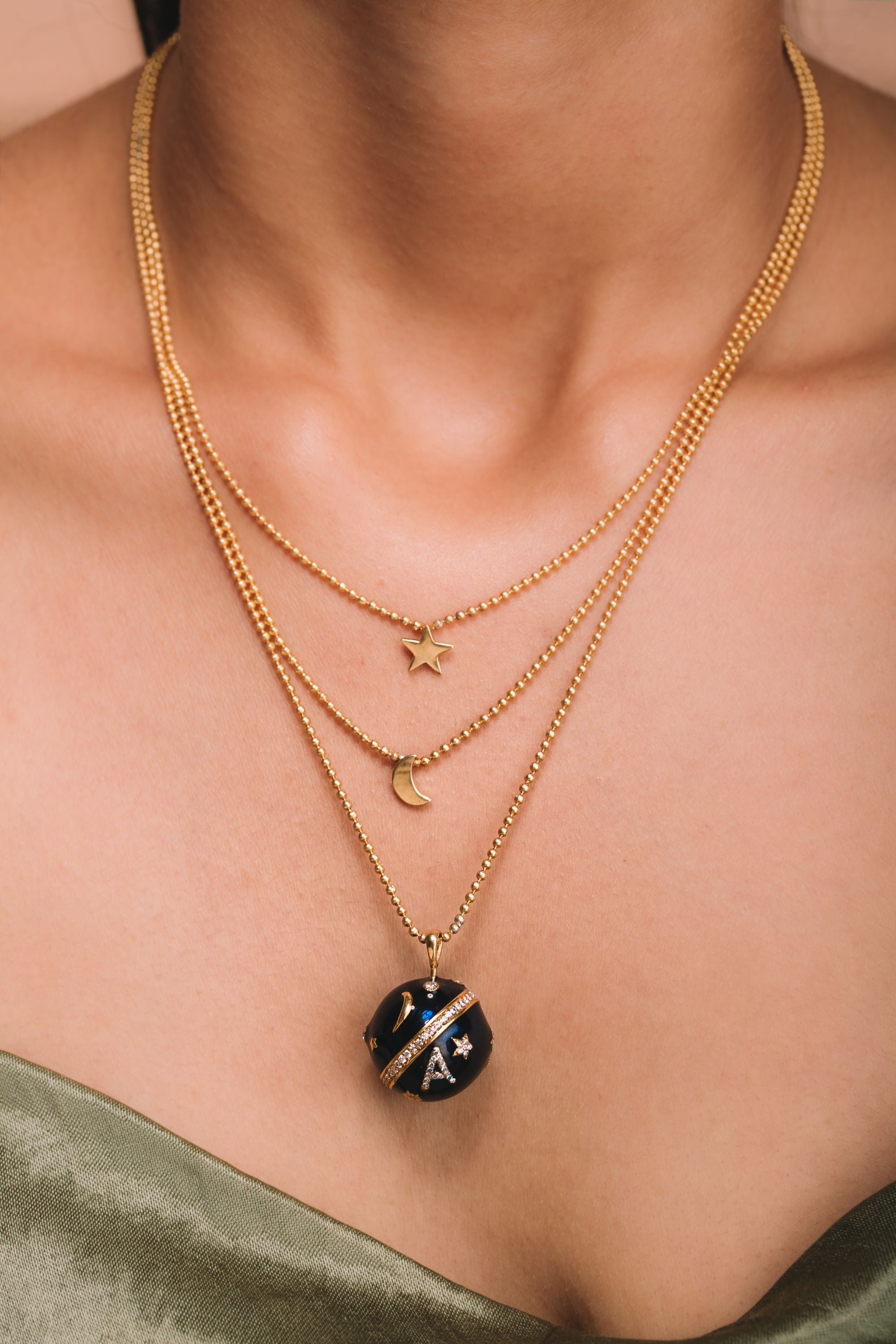 Night Sky Initial Necklace