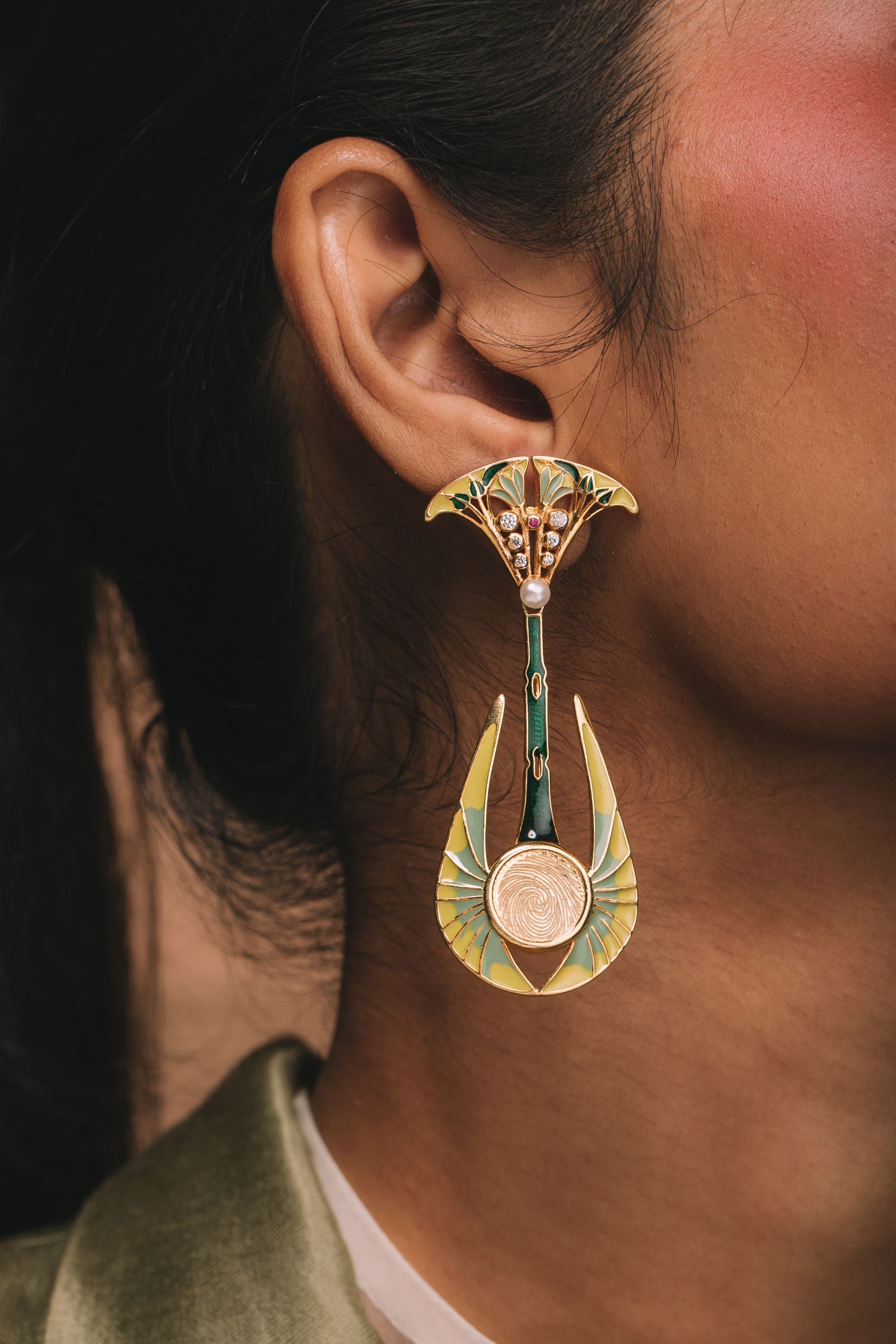 Tree of Life Fingerprint Earrings